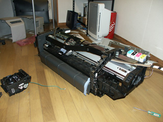 右側の固定部分の組み立て